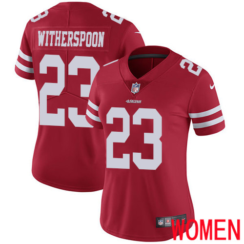 San Francisco 49ers Limited Red Women Ahkello Witherspoon Home NFL Jersey #23 Vapor Untouchable->youth nfl jersey->Youth Jersey